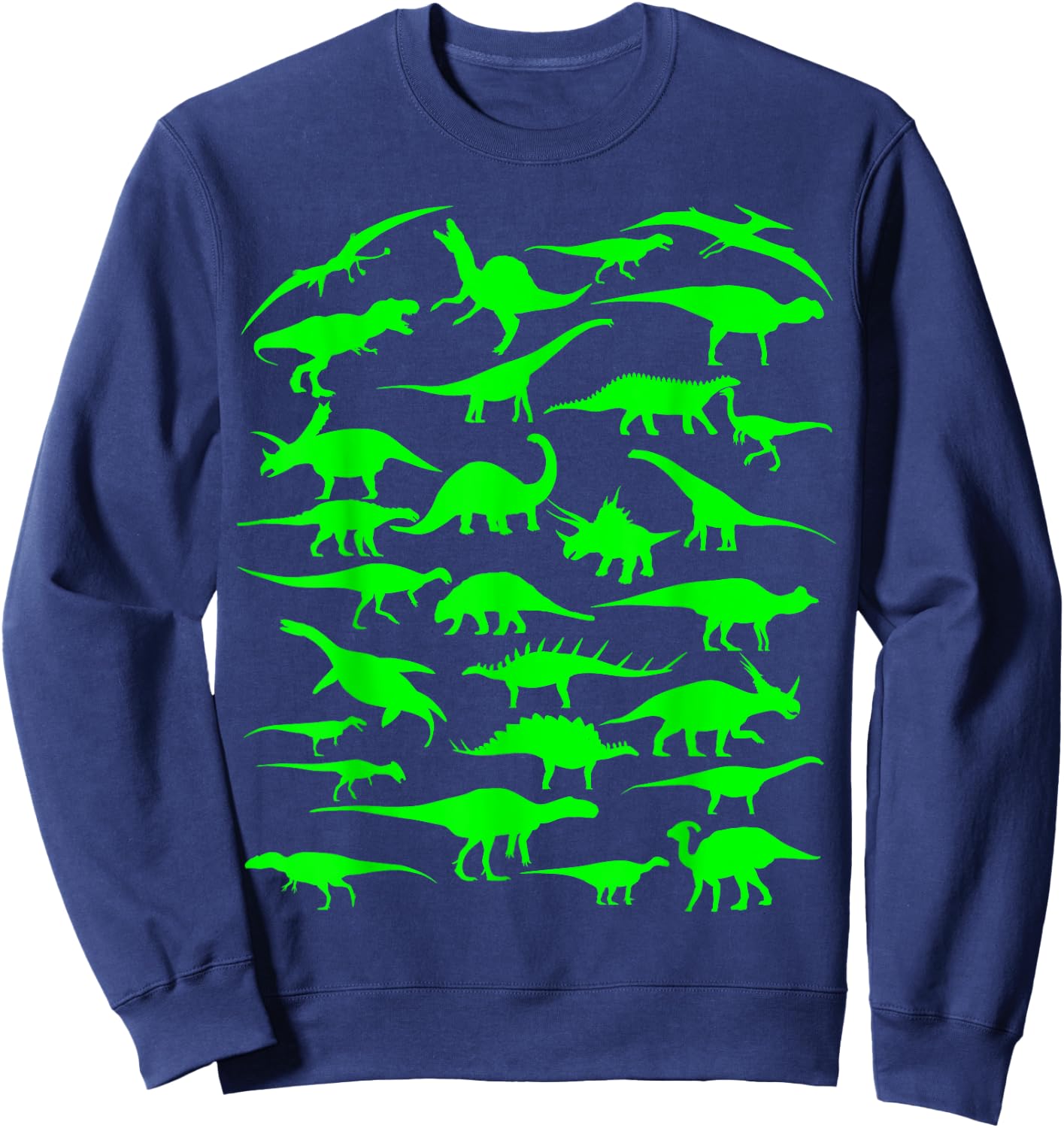 Funny Sheldon Nerdy Dinosaurs All Over Science Geek Gift Sweatshirt - Sweatshirt | Navy