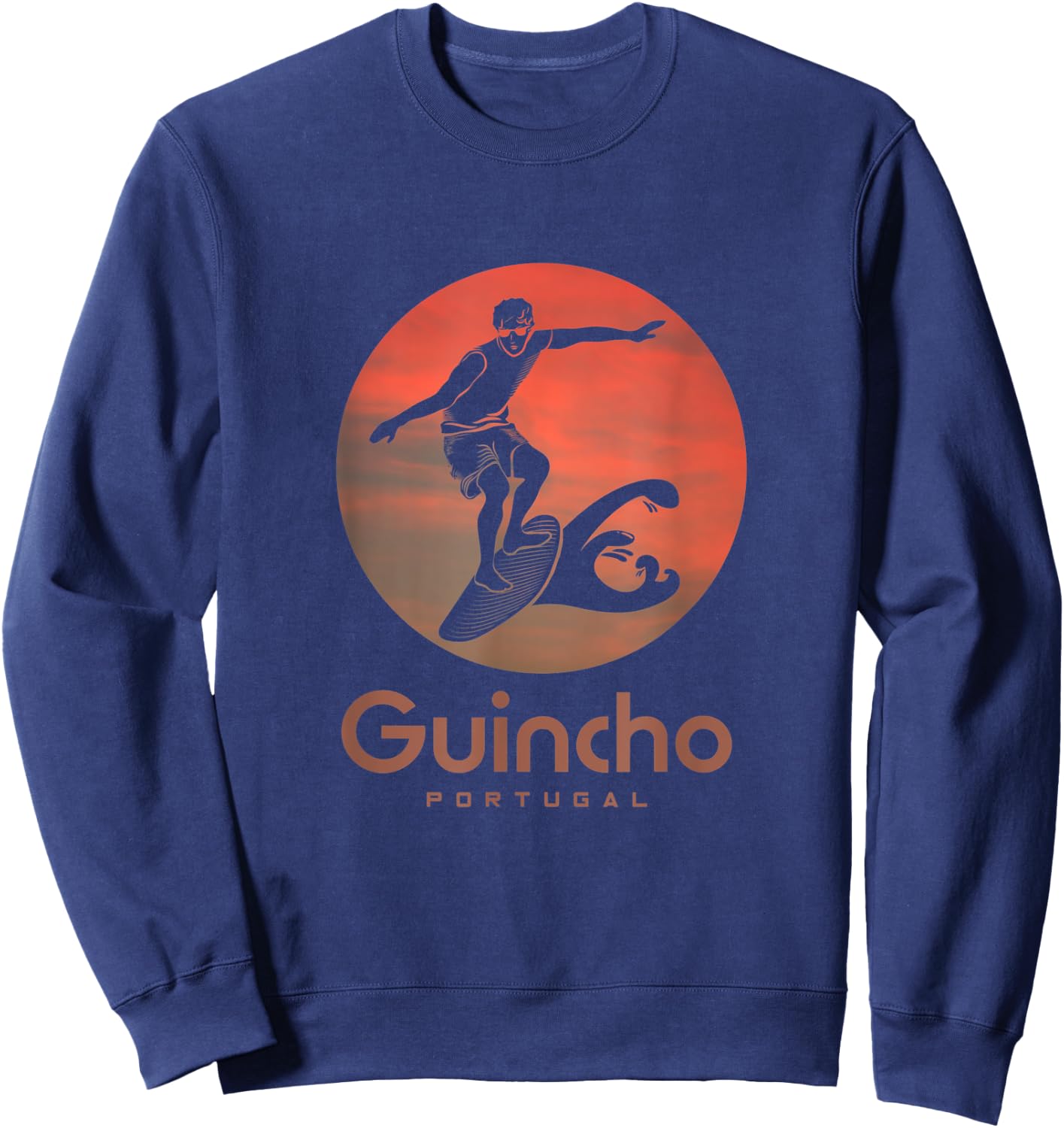 Portugal Windsurfing Surfing Surfers Praia do Guincho Sweatshirt - Sweatshirt | Navy
