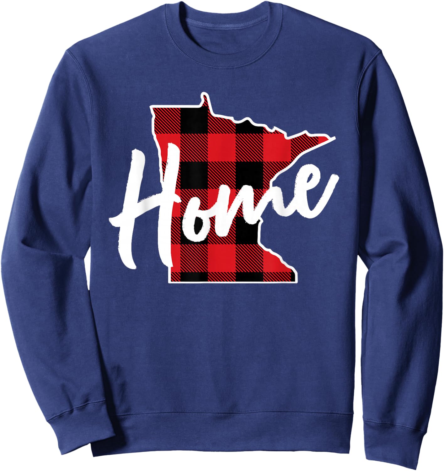 Lumberjack Buffalo Plaid Minnesota Home State Gift Sweatshirt - Sweatshirt | Navy