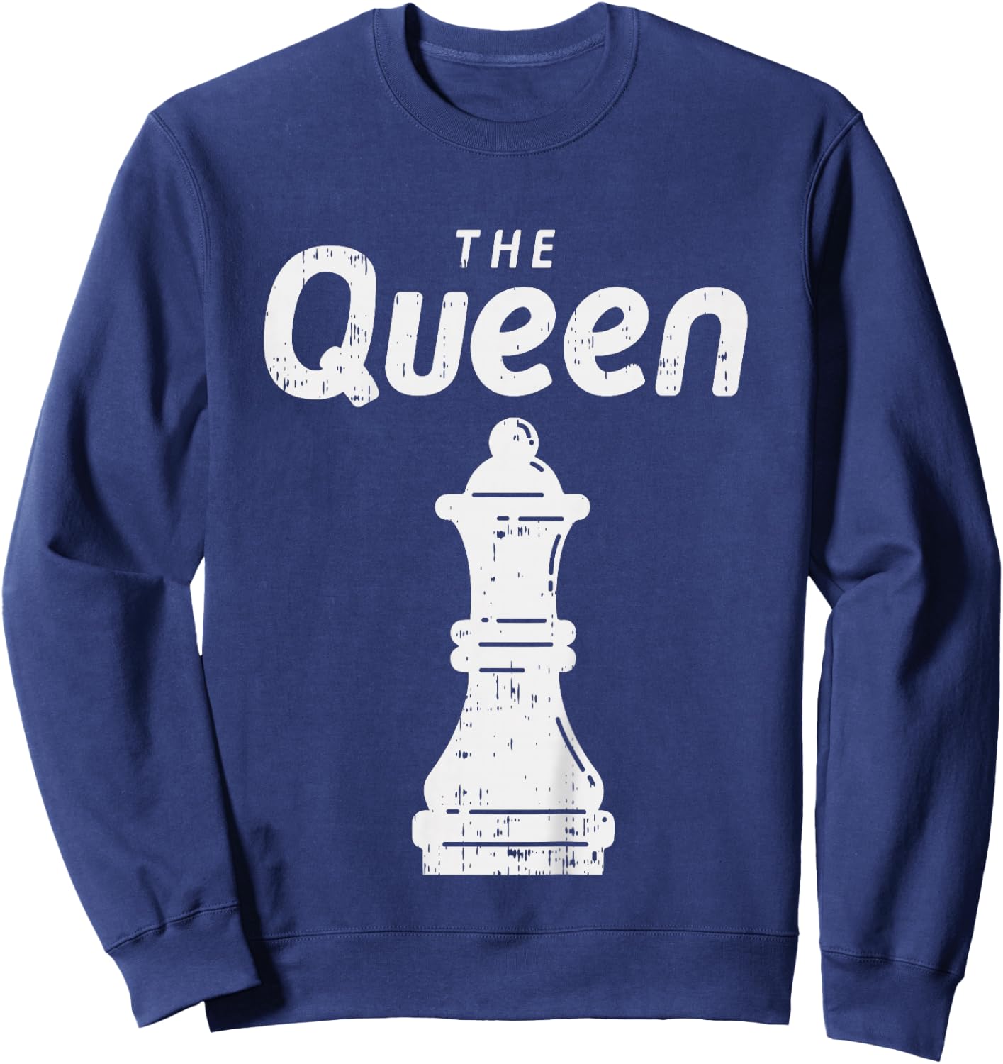 Kids Chess Piece The Queen Shirt Halloween Group Matching Costume Sweatshirt - Sweatshirt | Navy