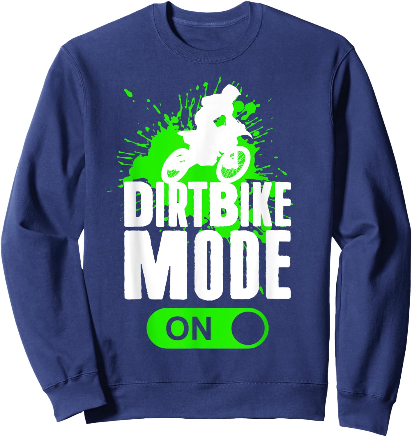 Motocross Dirt Bike Mode On Youth Supercross Racing Sweatshirt - Sweatshirt | Navy