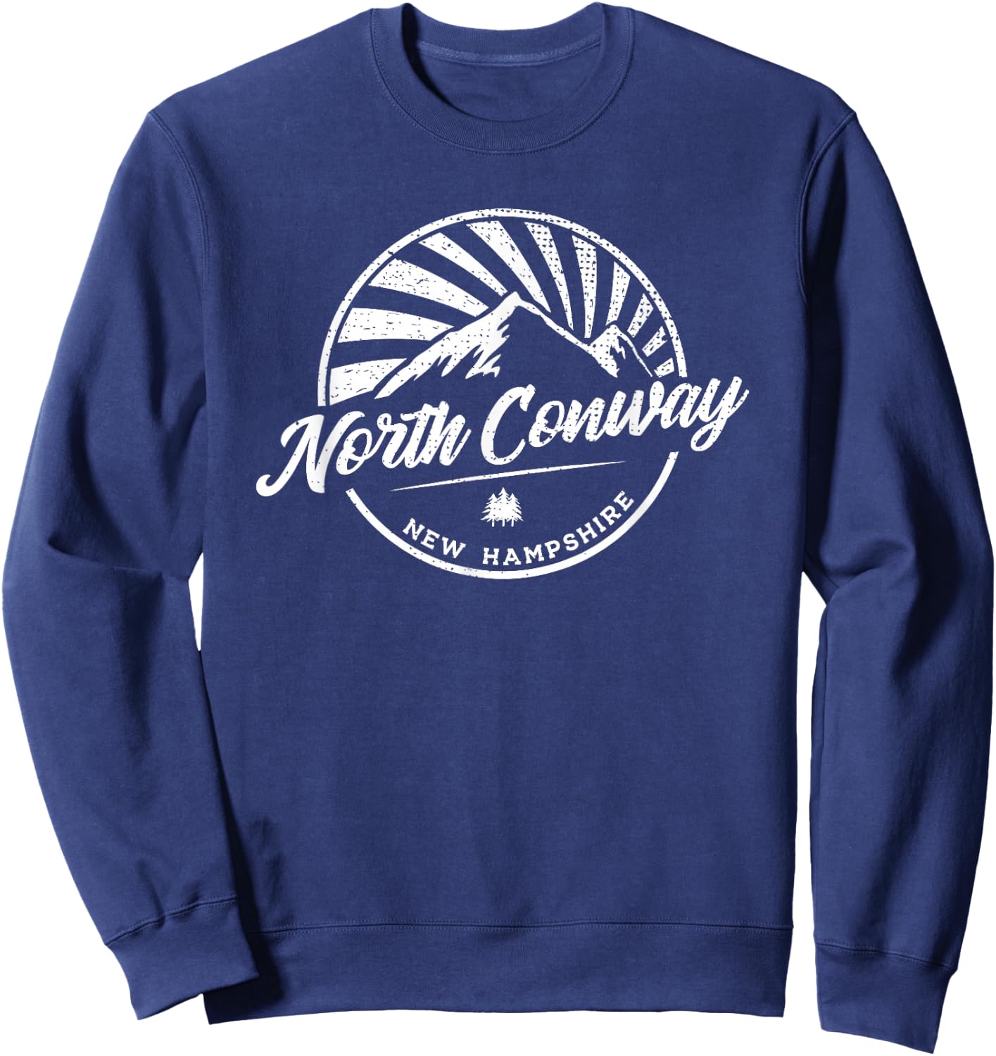 Vintage North Conway New Hampshire Outdoor Graphic Sweatshirt - Sweatshirt | Navy