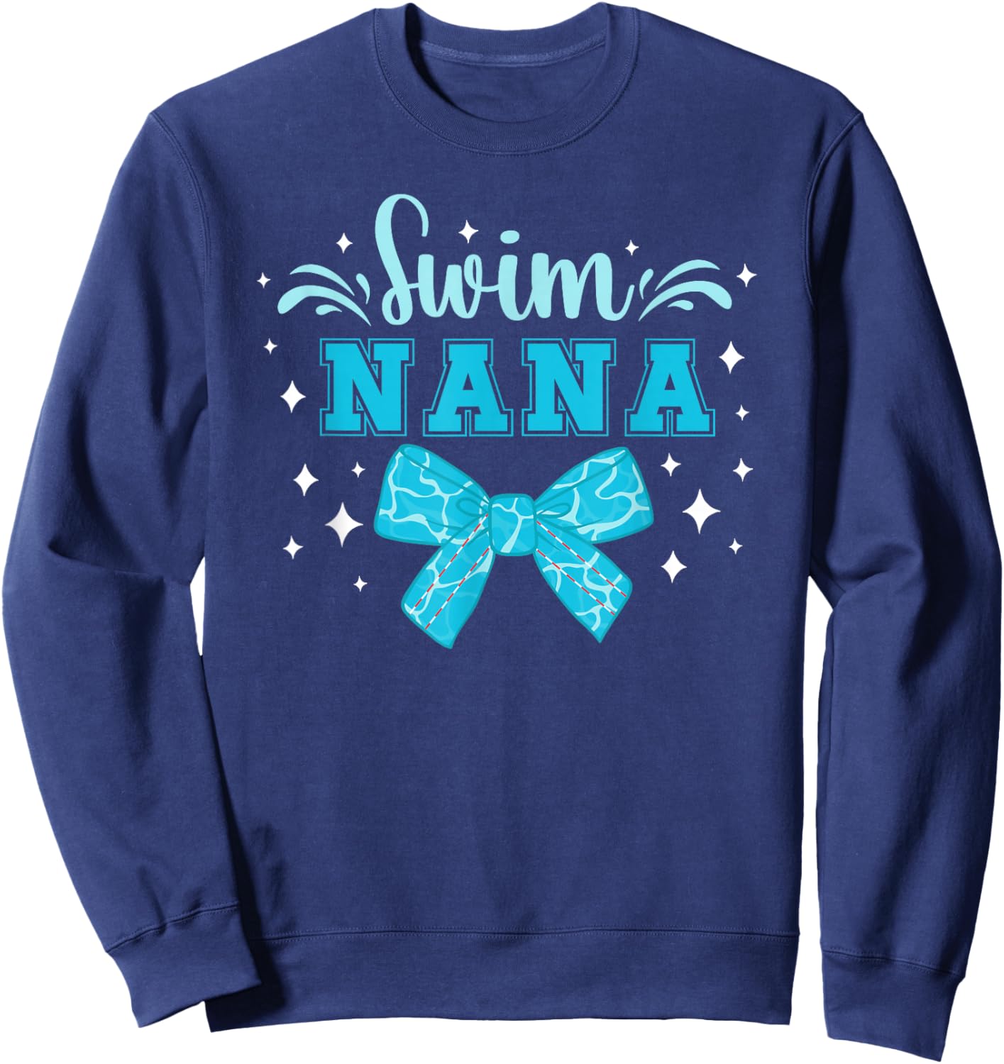 Swim Nana Of A Swimmer Nana Coquette Swimming Nana Sweatshirt - Sweatshirt | Navy