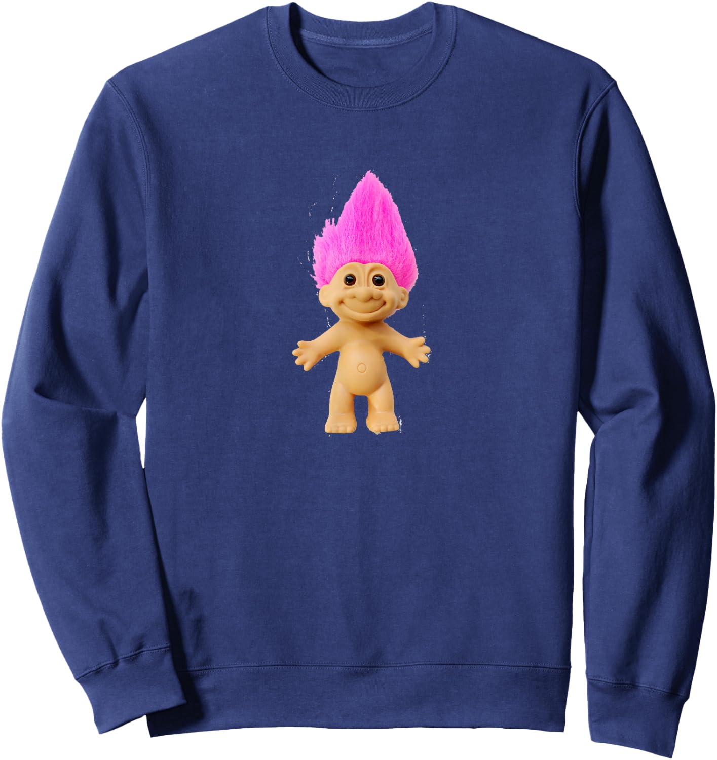 Pink Haired Troll Doll Sweatshirt - Sweatshirt | Navy