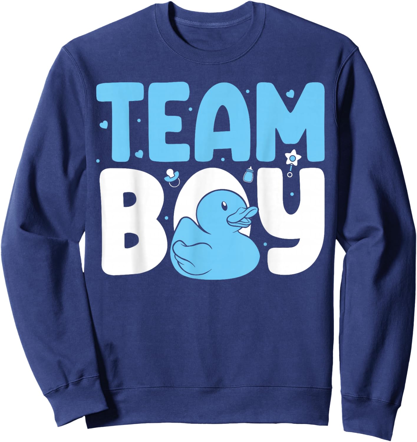 Team Boy Baby Announcement Pregnancy Duck Gender Reveal Sweatshirt - Sweatshirt | Navy