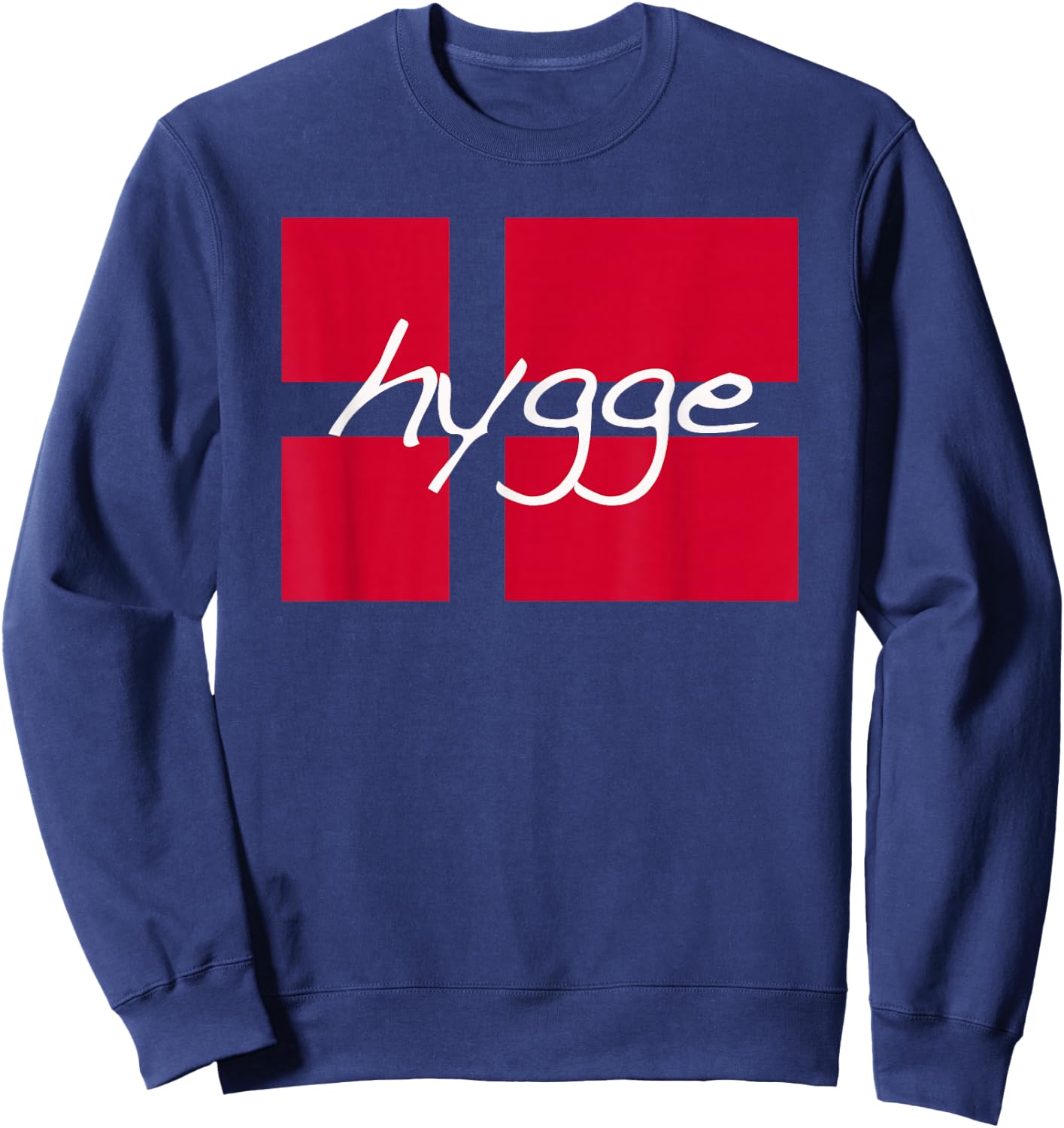 HYGGE DANISH FLAG hygge life Denmark Sweatshirt - Sweatshirt | Navy