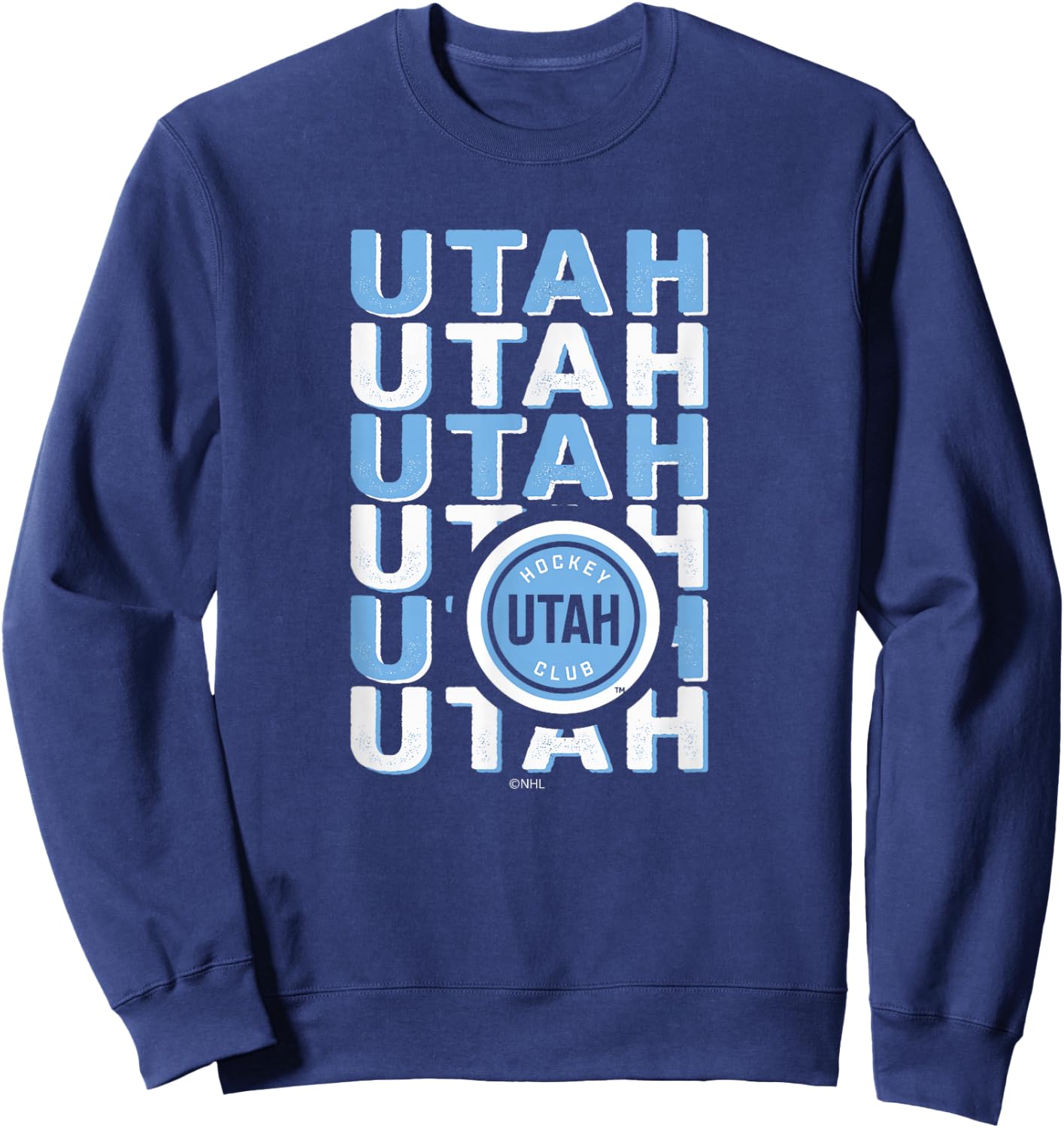 Utah Hockey Club Repeat Black Officially Licensed Sweatshirt - Sweatshirt | Navy