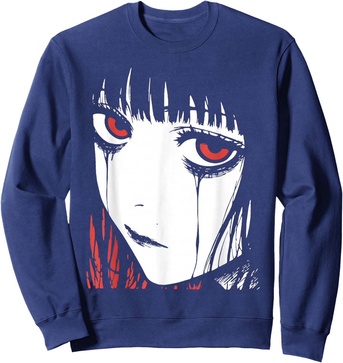 Horror Anime Manga | Japan Japanese Creepy Kawaii Goth Sweatshirt - Sweatshirt | Navy