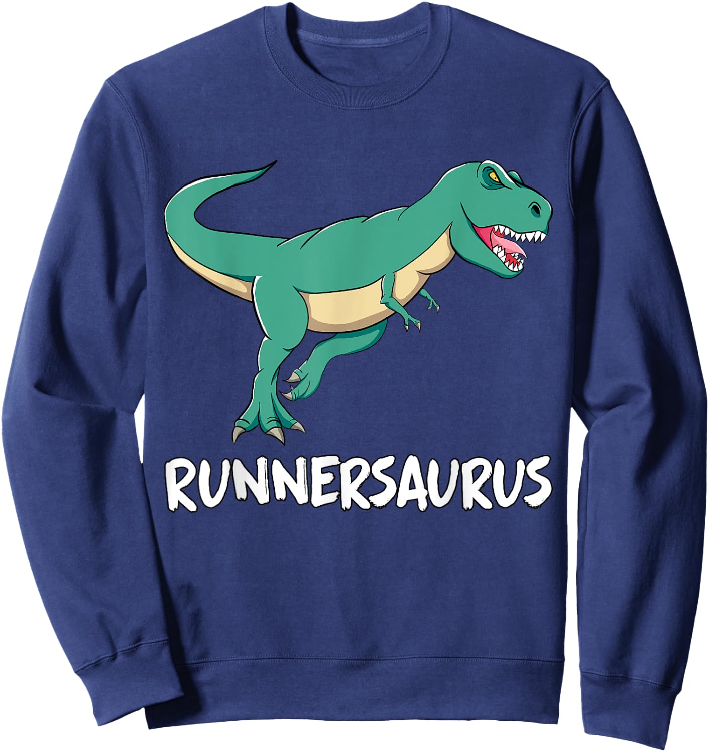 Dinosaur T-Rex Dino Funny Exercise Cardio Running Motivation Sweatshirt - Sweatshirt | Navy
