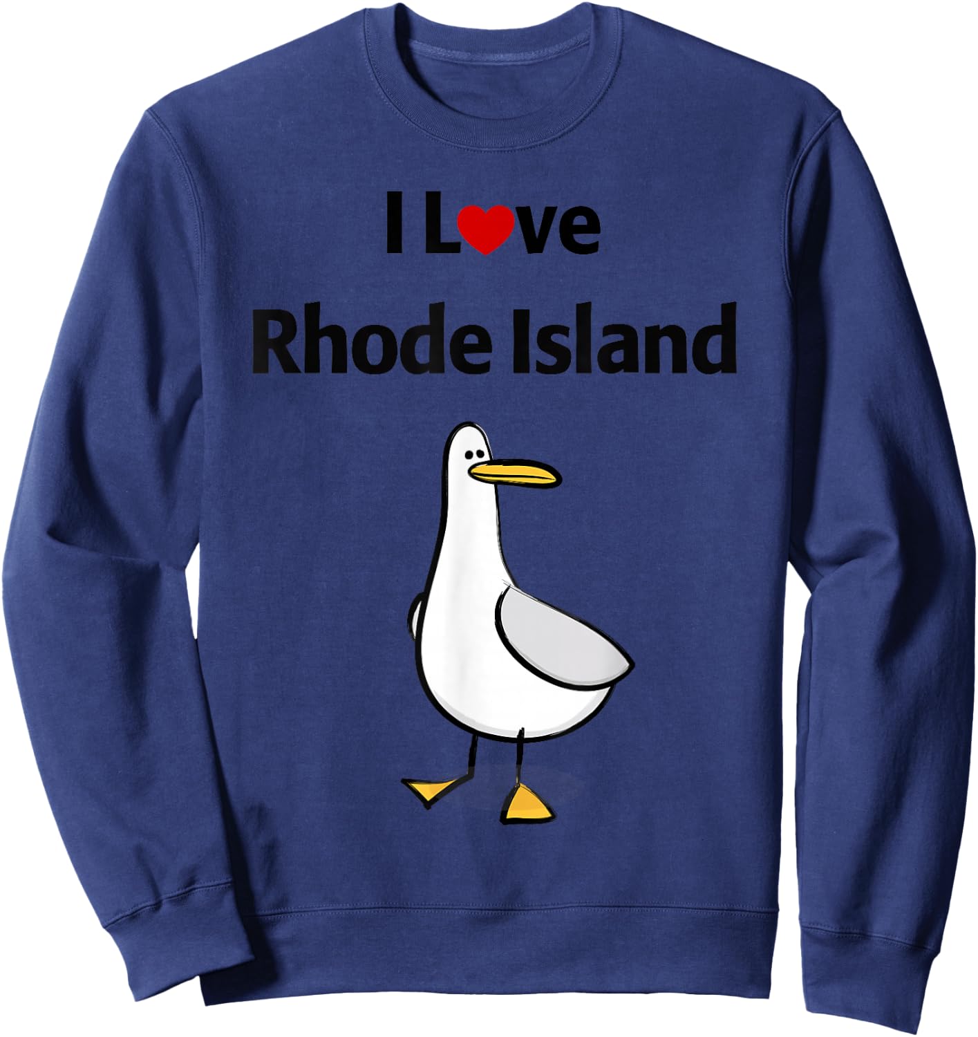 I Love Rhode Island Sweatshirt - Sweatshirt | Navy