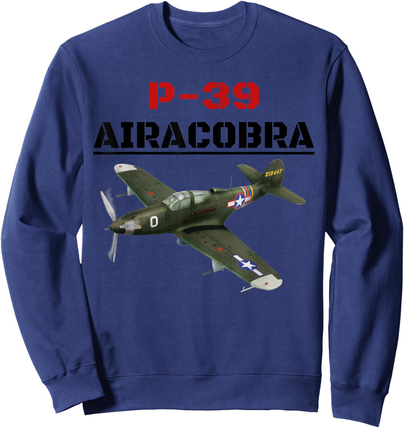 A great P-39 Airacobra Aviation . Sweatshirt - Sweatshirt | Navy