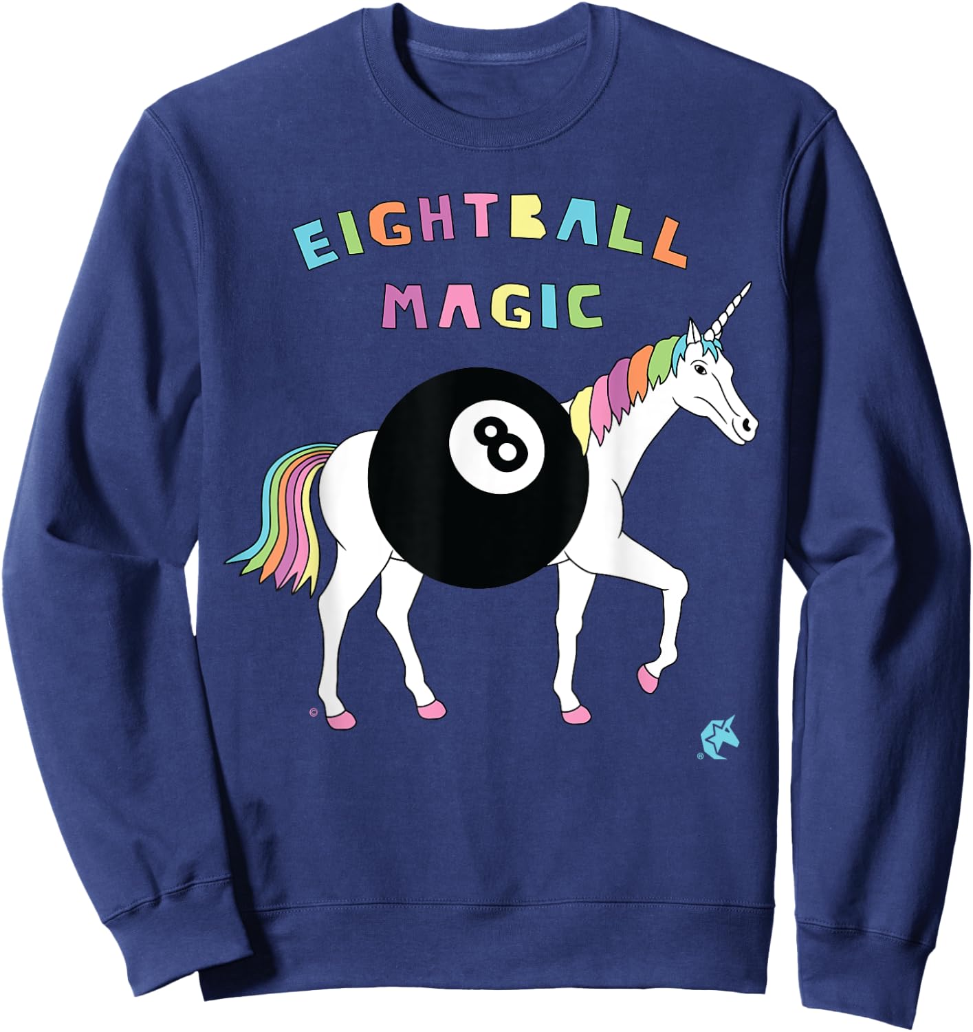 Eight ball Magic Unicorn Sweatshirt - Sweatshirt | Navy