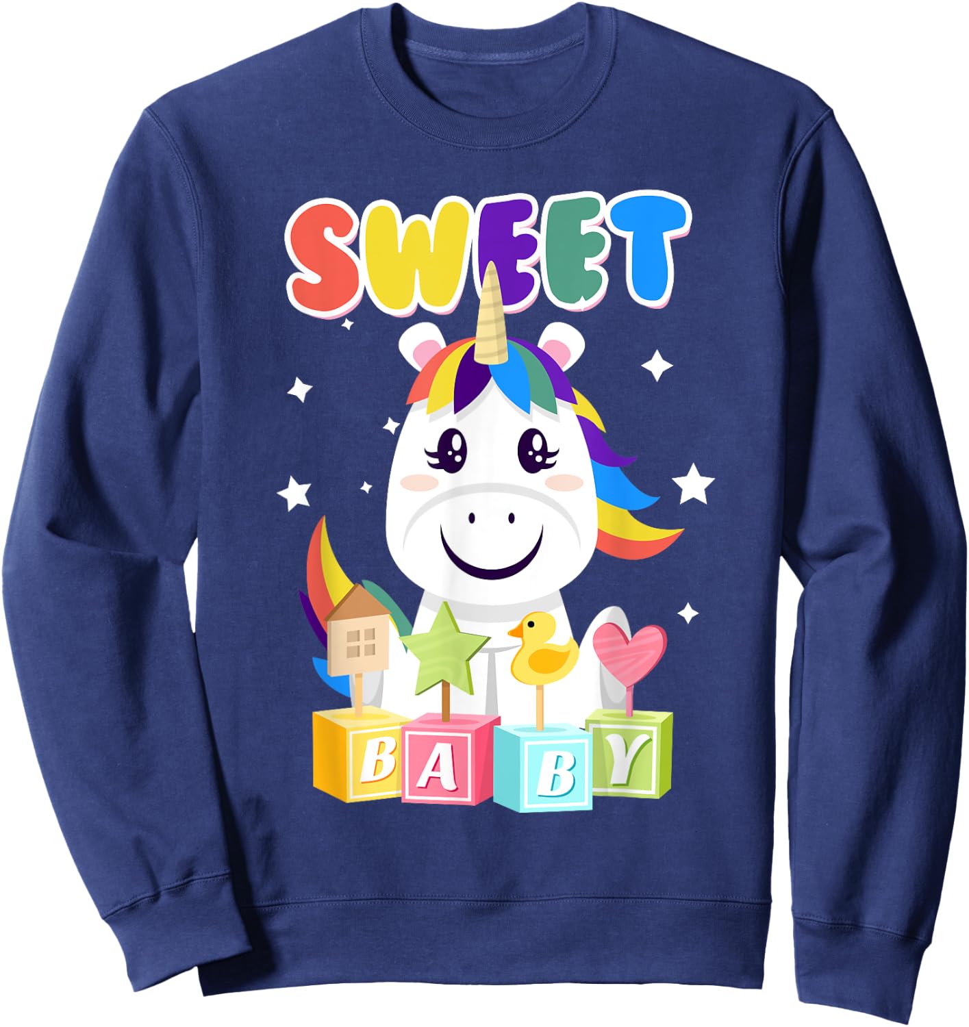 ABDL Ab DL Unicorn Rainbow Cute Baby DDLG Sweatshirt - Sweatshirt | Navy