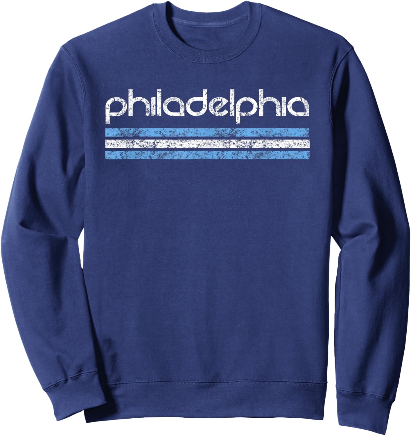 Philadelphia Pennsylvania Retro Vintage Weathered Sweatshirt - Sweatshirt | Navy
