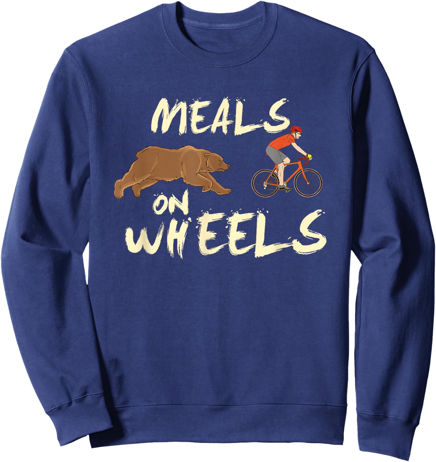Meals on Wheels Cycling & Nature Design For Mountain Biker Sweatshirt - Sweatshirt | Navy