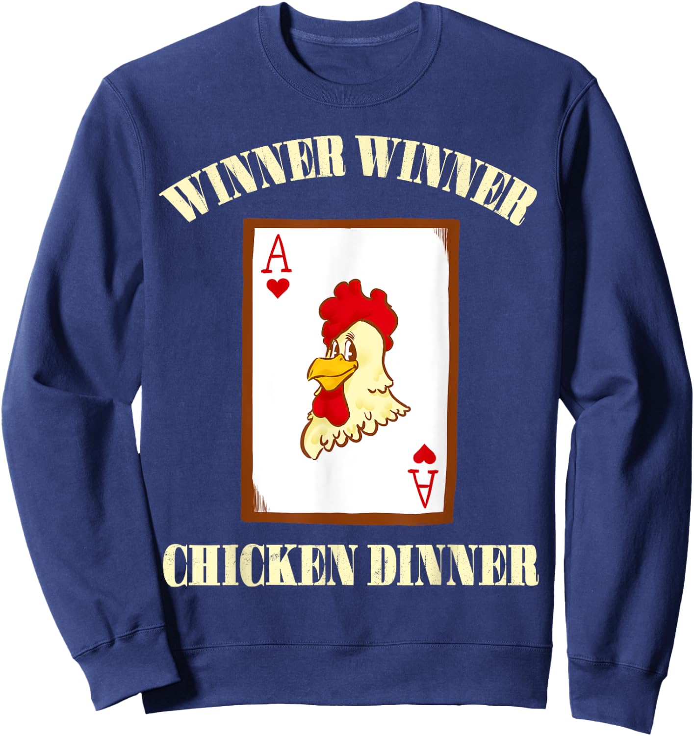 Winner Chicken Lucky Casino Gambling Blackjack Sweatshirt - Sweatshirt | Navy