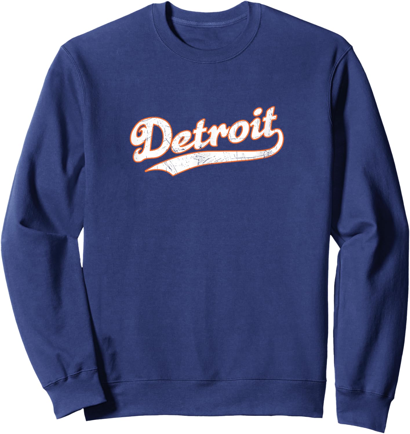 Detroit | Vintage Look, Michigan Pride Sweatshirt - Sweatshirt | Navy