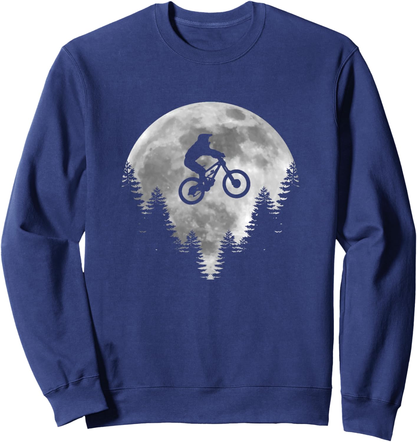 Mountain Bike - MTB Moon Downhill Bike Shirt Gift Sweatshirt - Sweatshirt | Navy