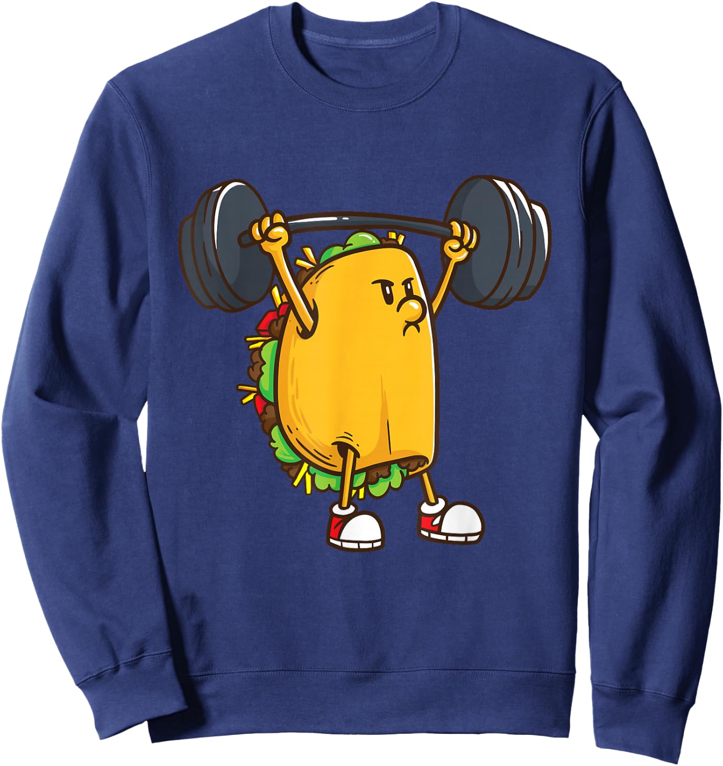 Funny Tacos Powerlifting Weightlifting Gym Workout Girls Sweatshirt - Sweatshirt | Navy