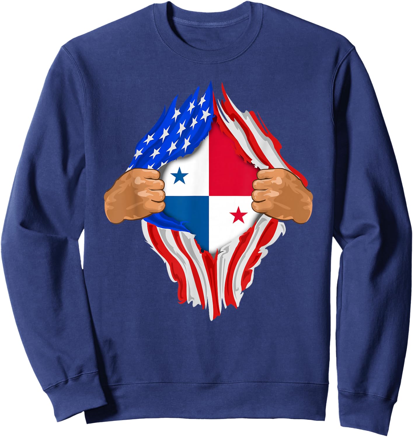 Panamanian Blood Inside Me | Panama Flag Gift Sweatshirt - Sweatshirt | Navy