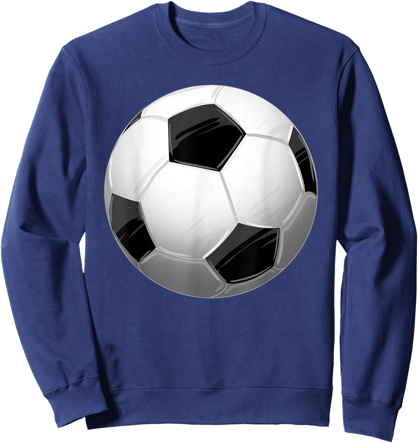 Black White Soccer Ball Cool Sports Football Player Gift Sweatshirt - Sweatshirt | Navy