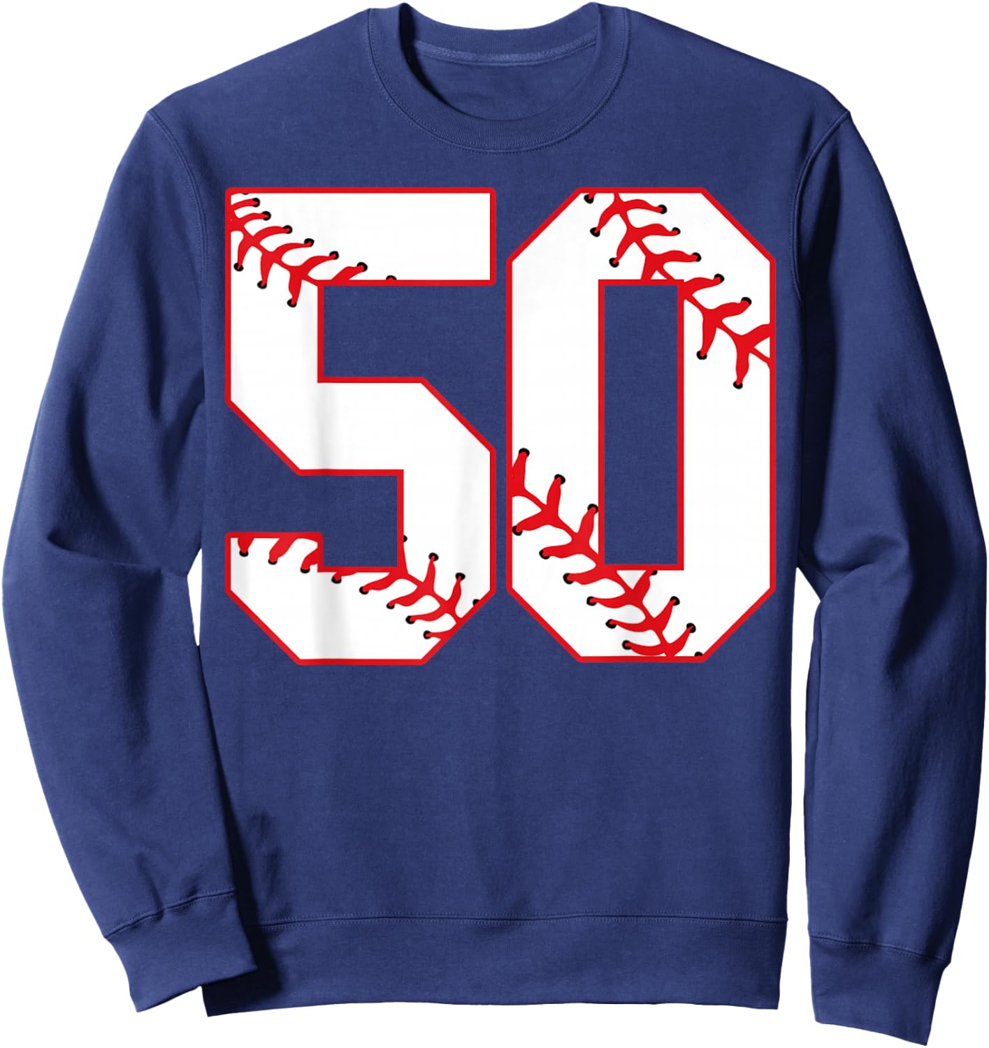 Fiftieth Anniversary Birthday Party 50th Baseball Sweatshirt - Sweatshirt | Navy
