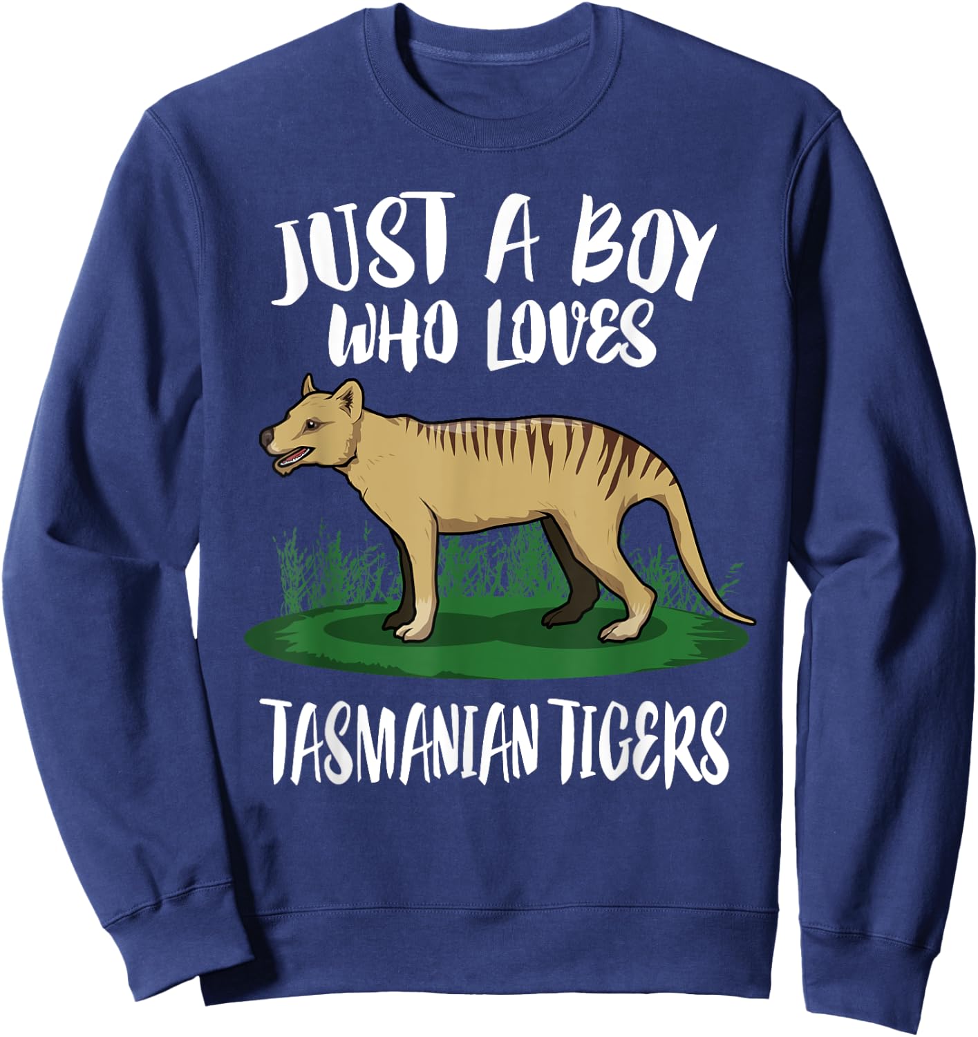 Just A Boy Who Loves Tasmanian Tigers Gift Sweatshirt - Sweatshirt | Navy