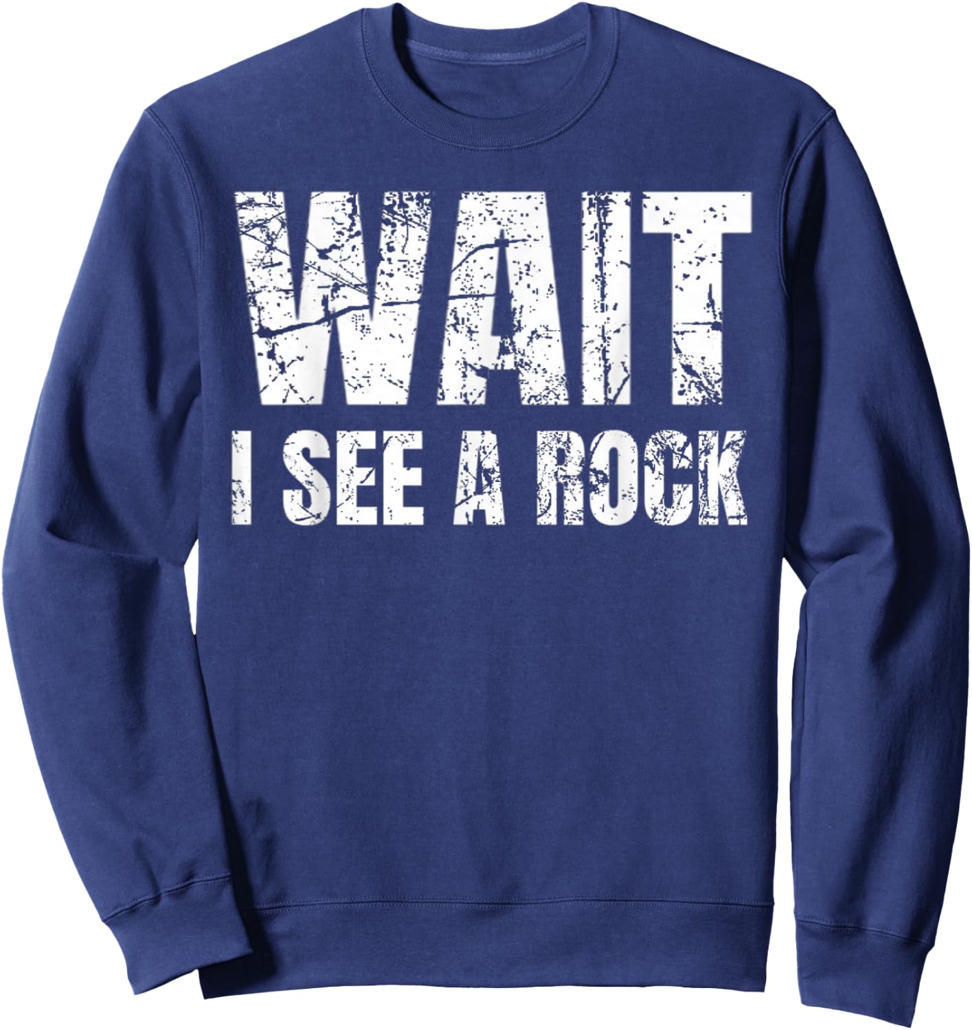 Gift Geologist Collectors Funny Rock Wait I See A Rock Sweatshirt - Sweatshirt | Navy