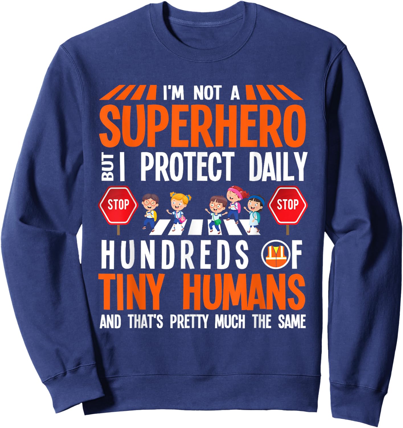 School Crossing Guard Sweatshirt - Sweatshirt | Navy