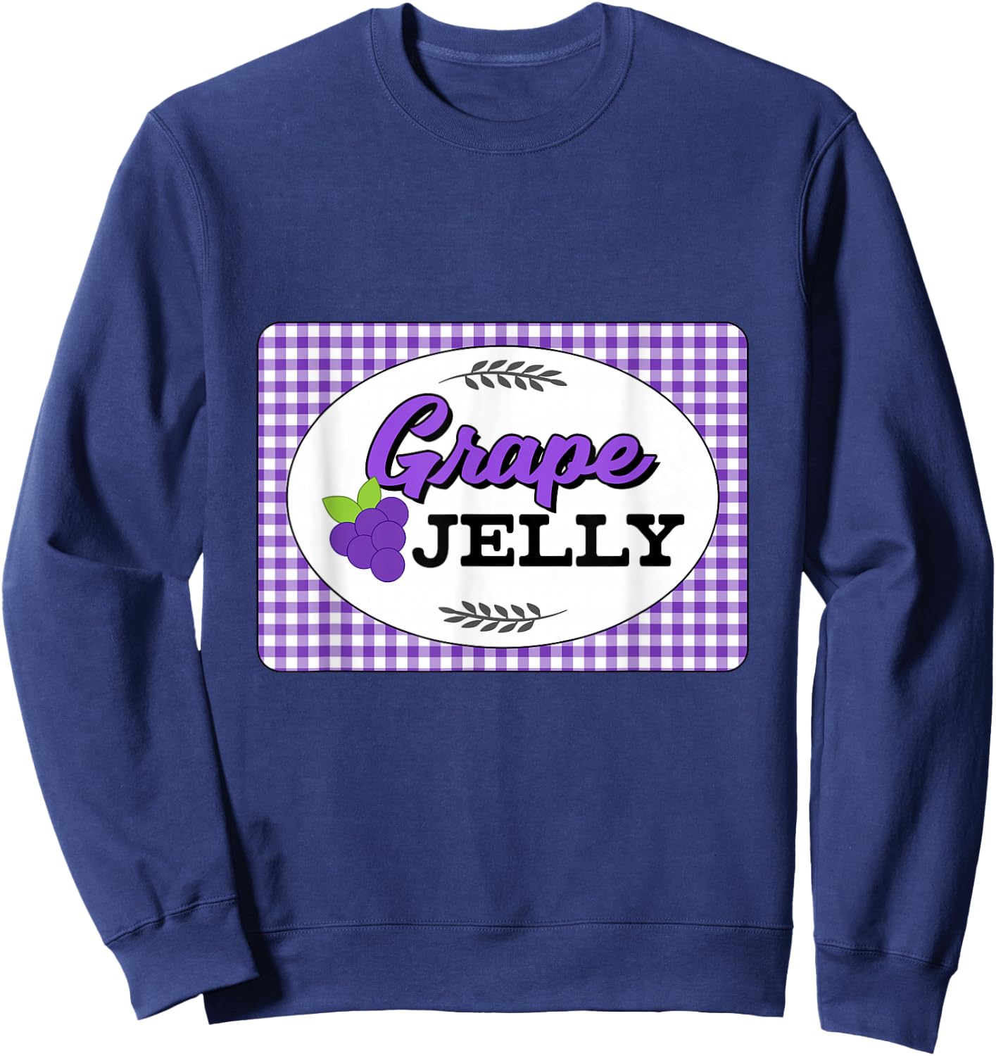 Easy Couples Halloween Costumes Grape Jelly Costume Sweatshirt - Sweatshirt | Navy