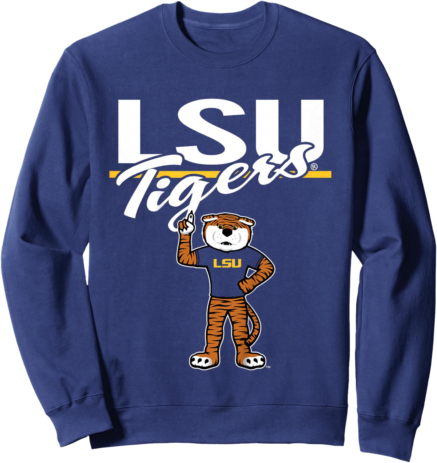 Kids LSU Tigers Kid's Mascot Purple Officially Licensed Sweatshirt - Sweatshirt | Navy