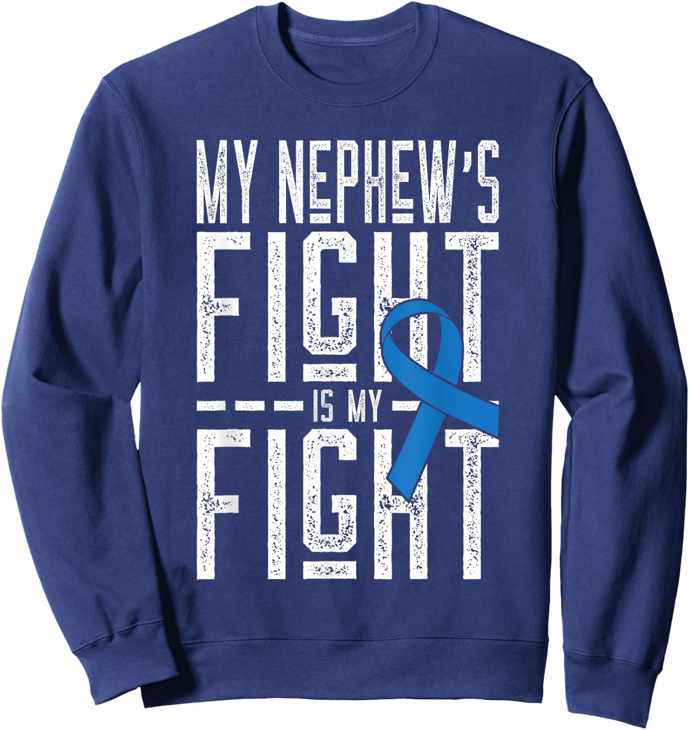 T1D Diabetic Nephew Shirt Juvenile Diabetes Aunt or Uncle Sweatshirt - Sweatshirt | Navy