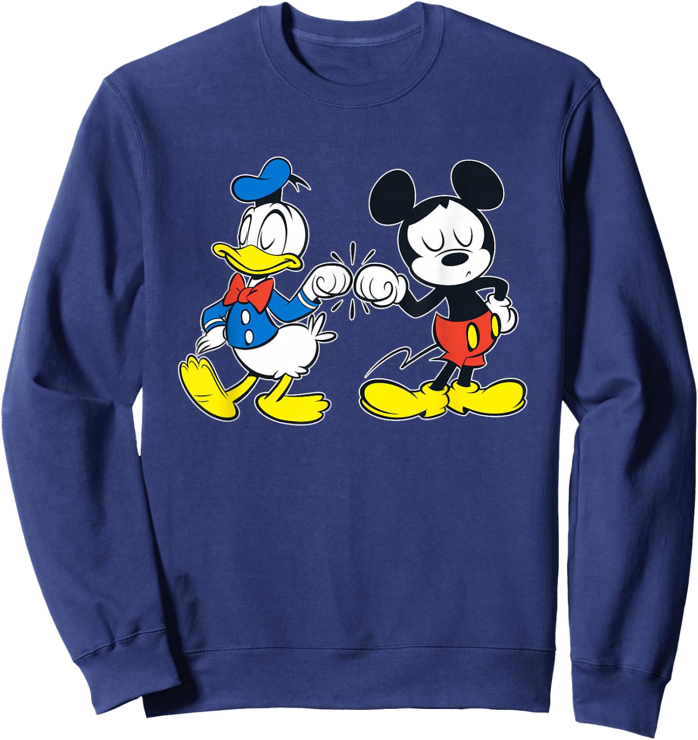 Disney Mickey Mouse and Donald Duck Best Friends Outline Small Sweatshirt - Sweatshirt | Navy