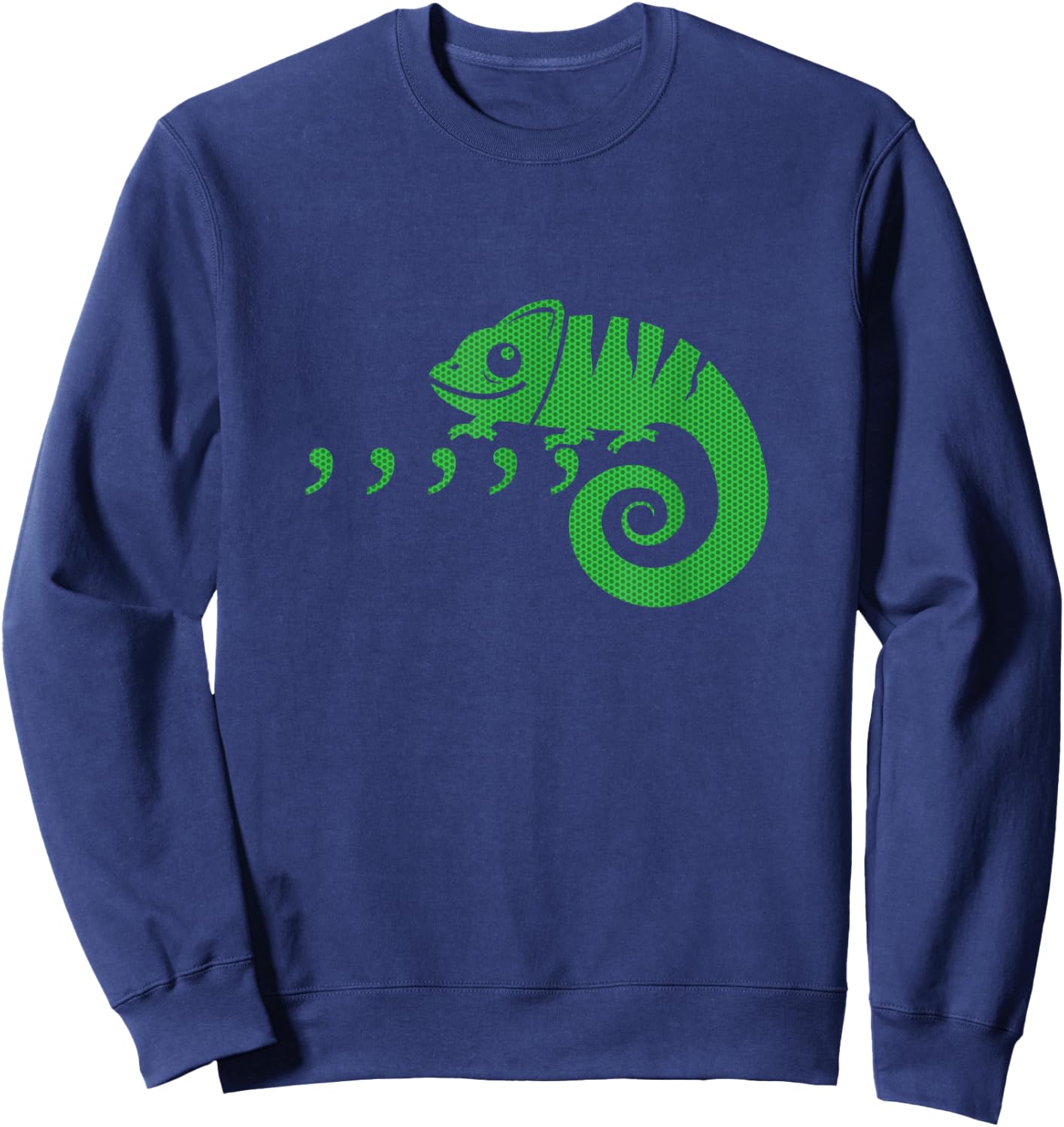 Comma Chameleon funny 80's pop music Karma print Sweatshirt - Sweatshirt | Navy