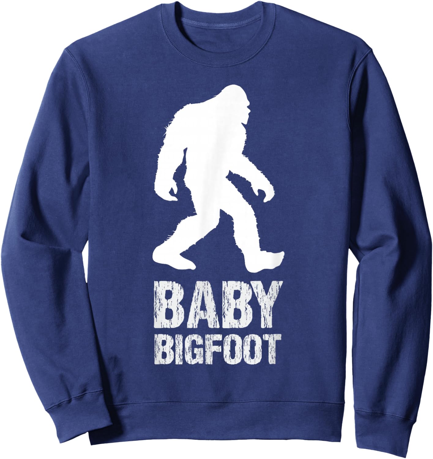 Baby Bigfoot Funny Little Sasquatch Humor Children Graphic Sweatshirt - Sweatshirt | Navy