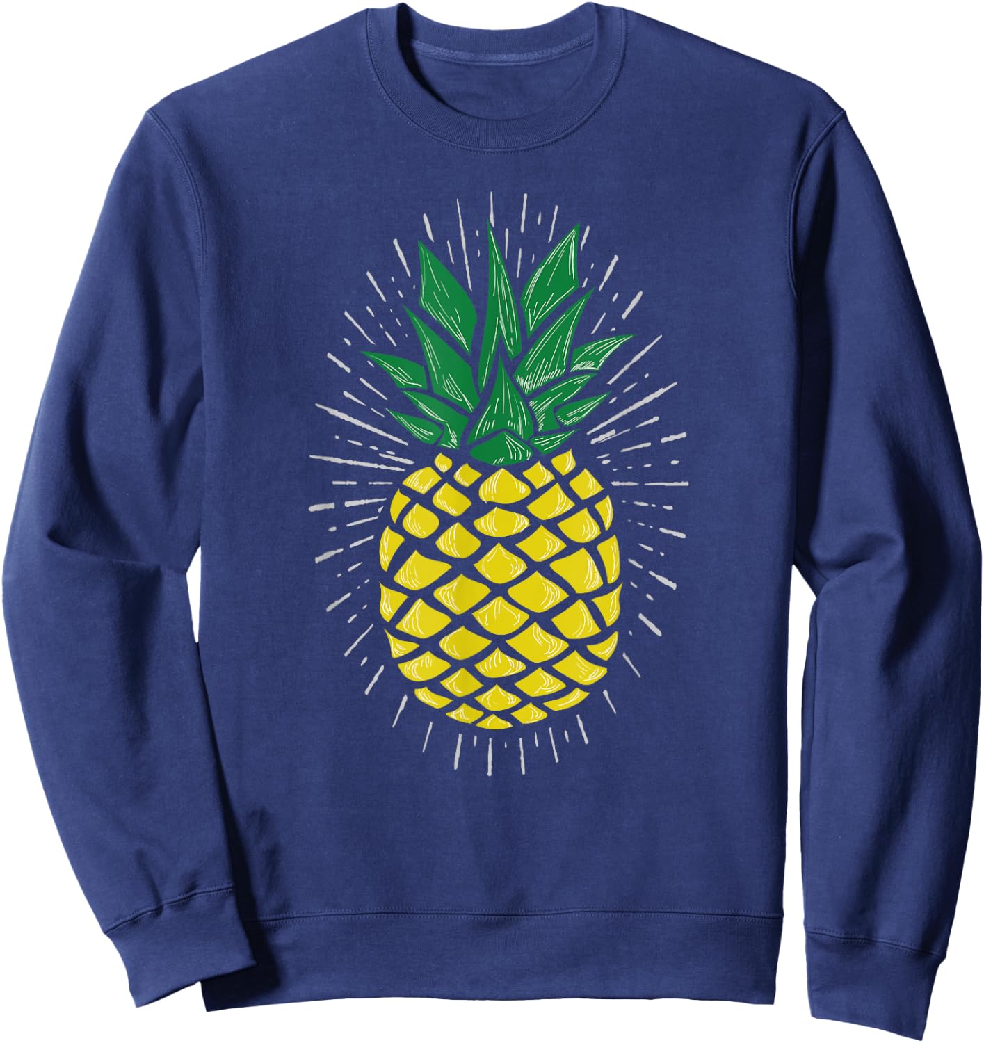 Pineapple Design Sweatshirt - Sweatshirt | Navy