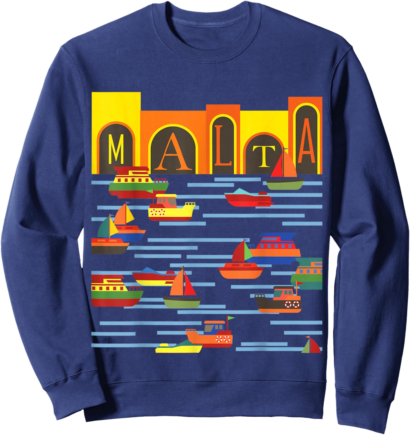 Port Island Malta Sweatshirt - Sweatshirt | Navy