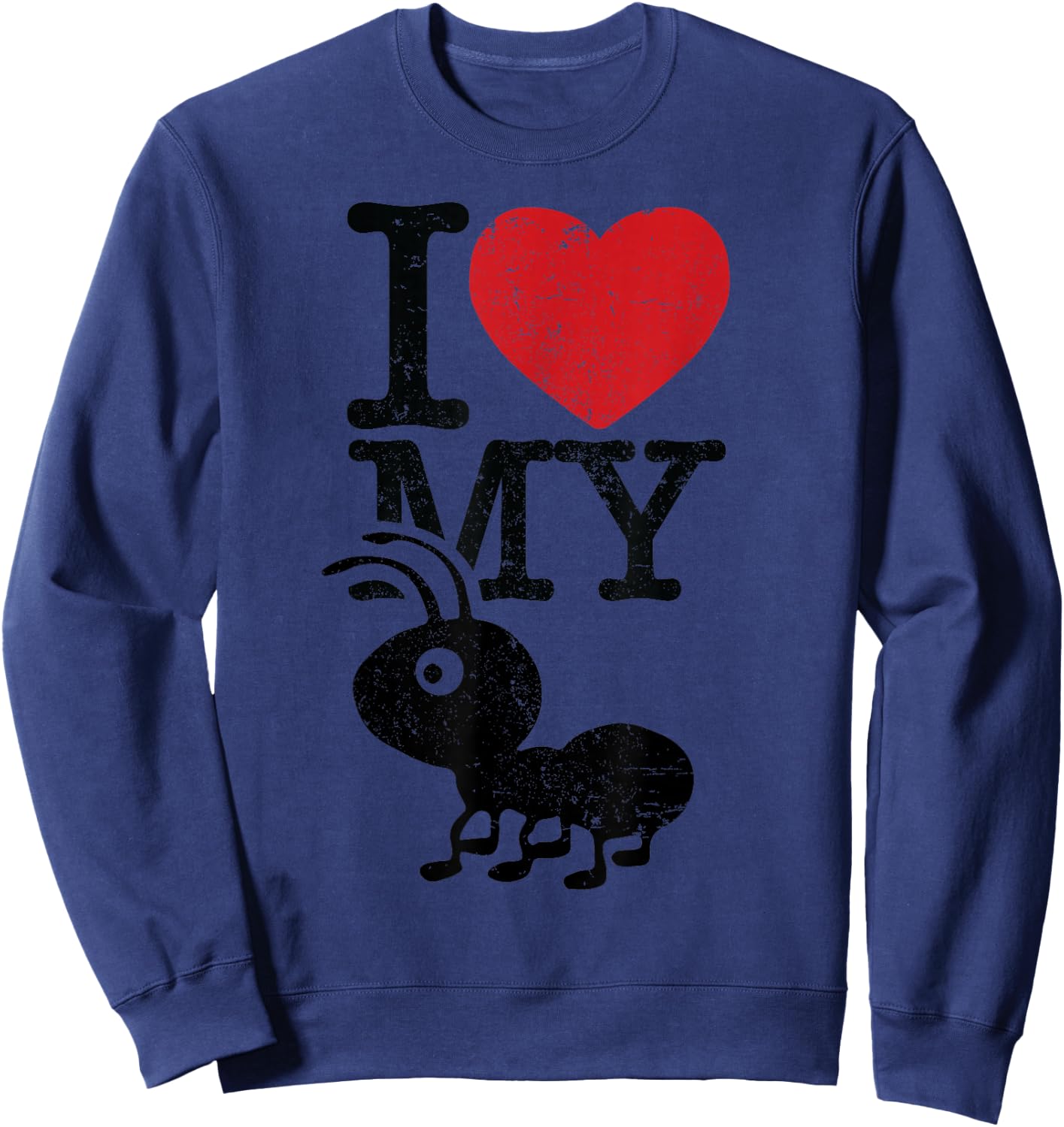 I Love My Ant Aunt Funny Auntie Heart Gift Niece Nephew Sweatshirt - Sweatshirt | Navy