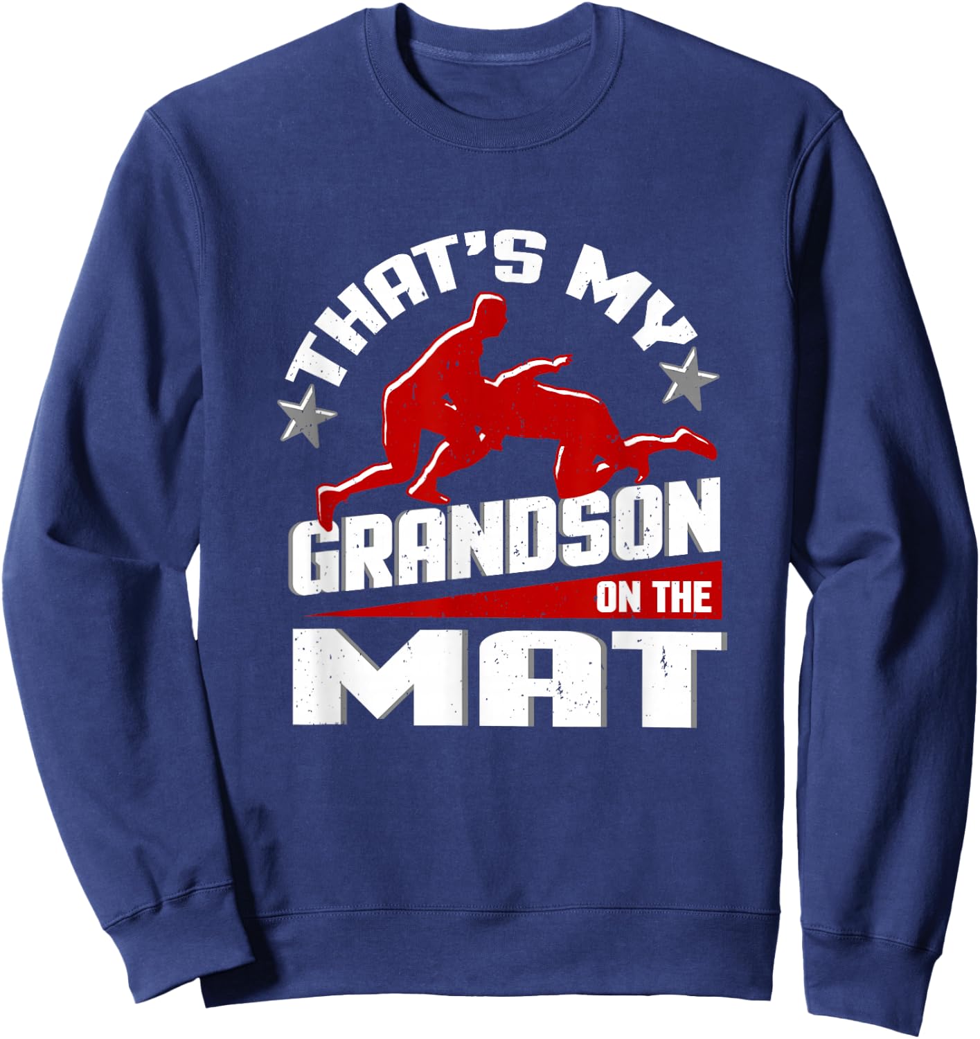 Wrestling Grandma Grandpa Shirt Wrestle Season Gift Sweatshirt - Sweatshirt | Navy