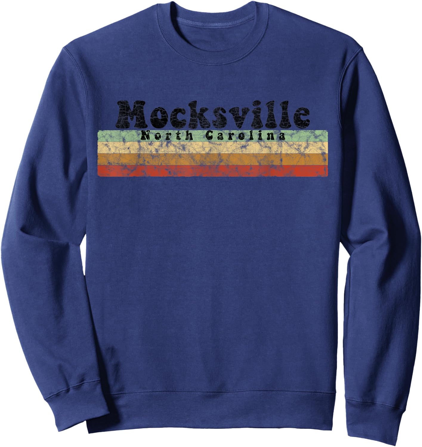 Vintage 1980s Style Mocksville, NC Sweatshirt - Sweatshirt | Navy