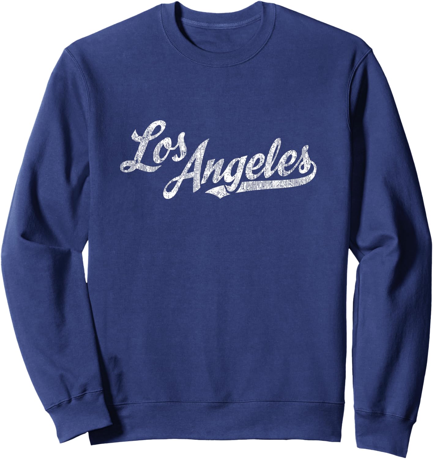 Los Angeles California CA Vintage Sports Script Sweatshirt - Sweatshirt | Navy
