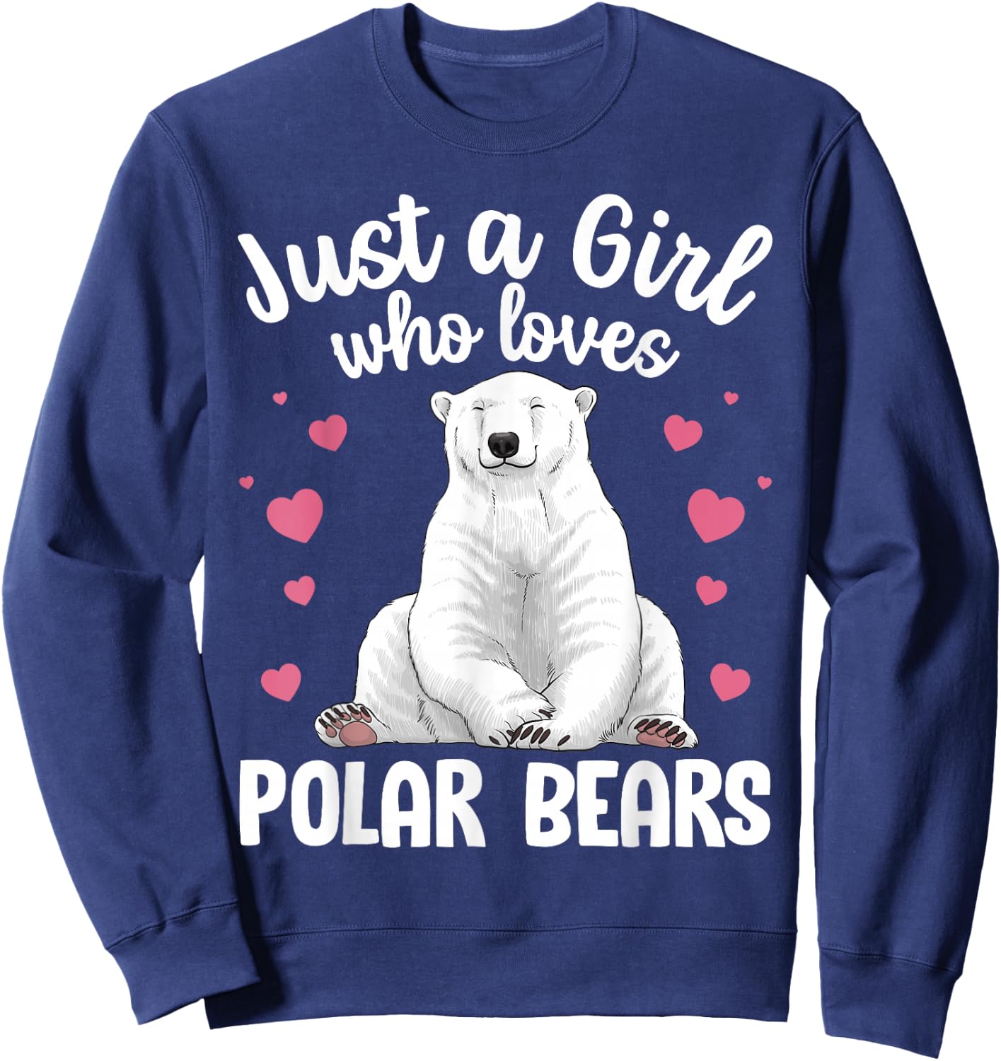 Best Polar Bear Design Women Arctic Polar Bear Lover Sweatshirt - Sweatshirt | Navy