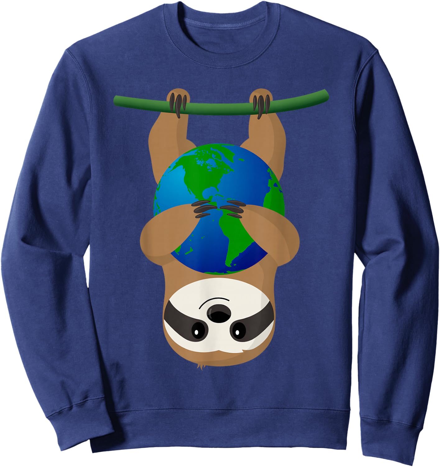 Earth Day Love The Earth Sloth Sweatshirt - Sweatshirt | Navy