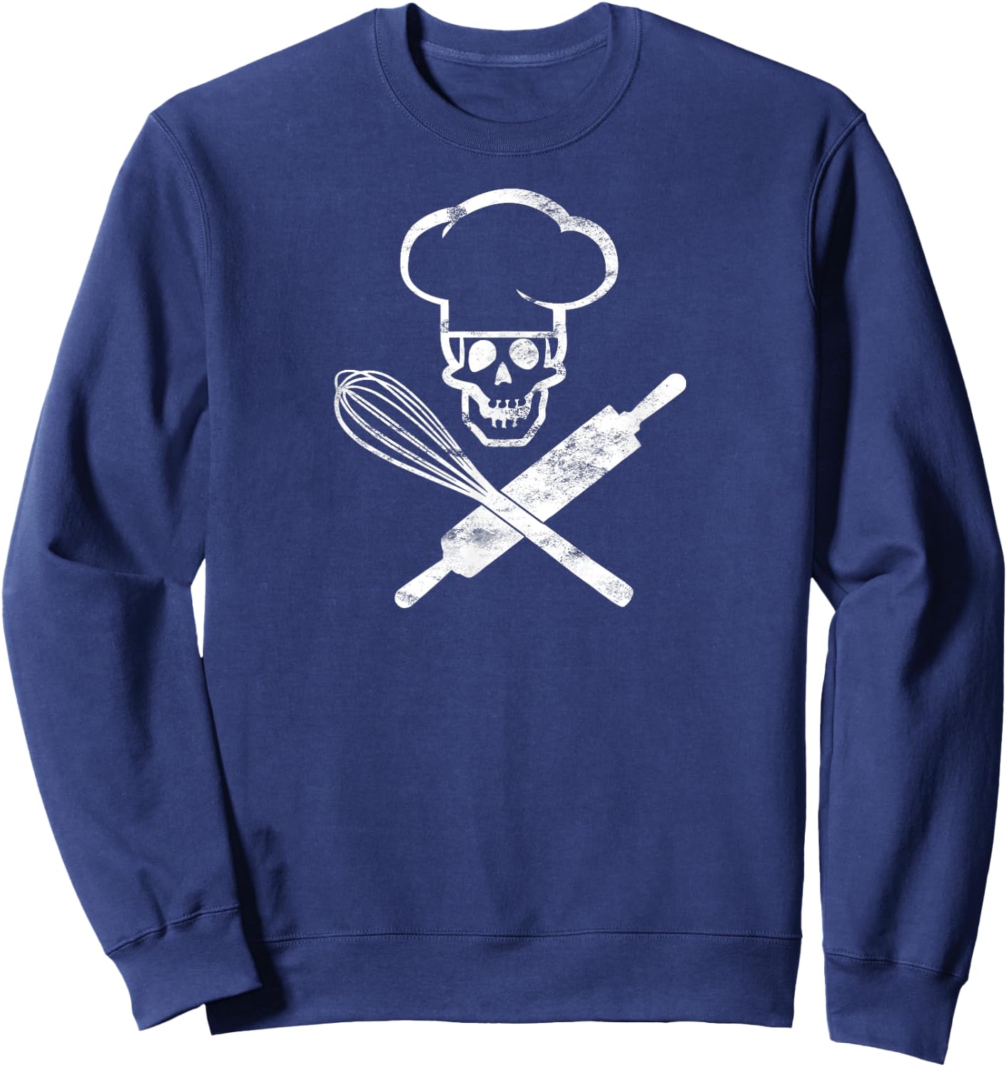 Badass Baker Funny Baking I Love Baking Humor ed Sweatshirt - Sweatshirt | Navy