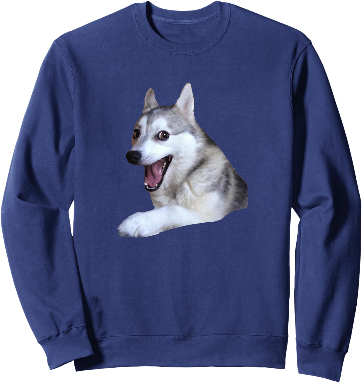 Pun Bad Joke Husky Advice Dog Meme Men Women Girls Kids Sweatshirt - Sweatshirt | Navy