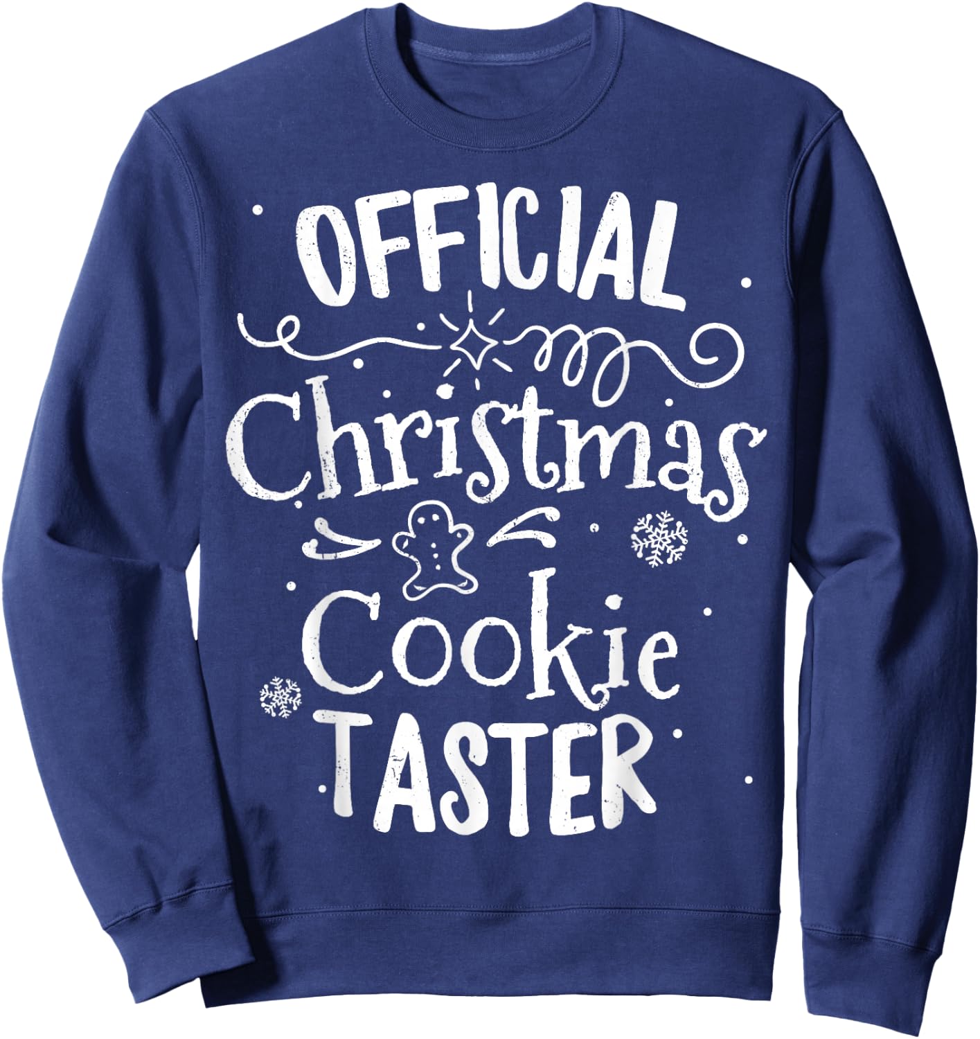 Official Christmas Cookie Button Baking Baker Holiday Xmas Sweatshirt - Sweatshirt | Navy