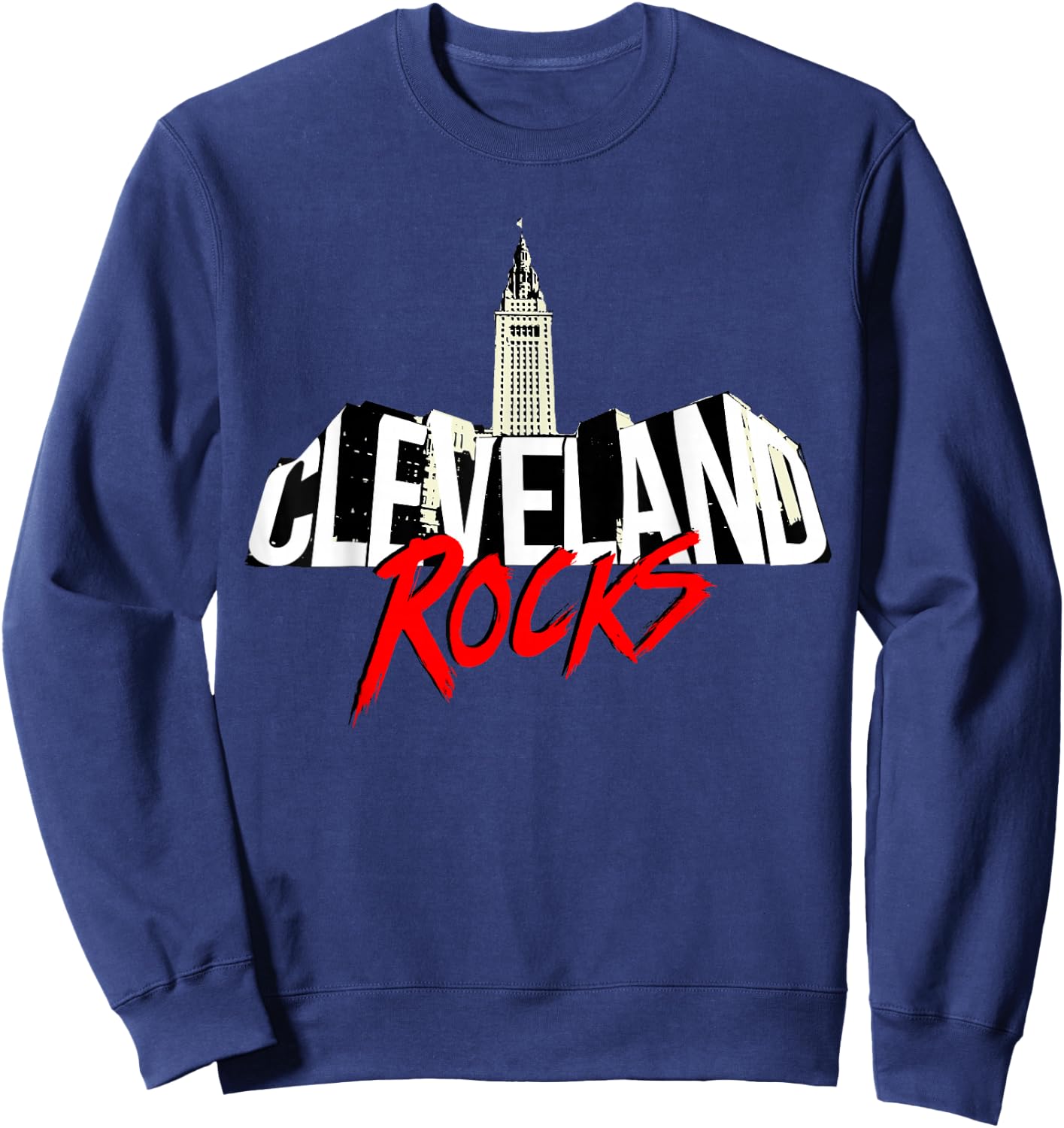 Cleveland Rocks Cleveland Shirt Ohio T Shirts Women Men Kids Sweatshirt - Sweatshirt | Navy