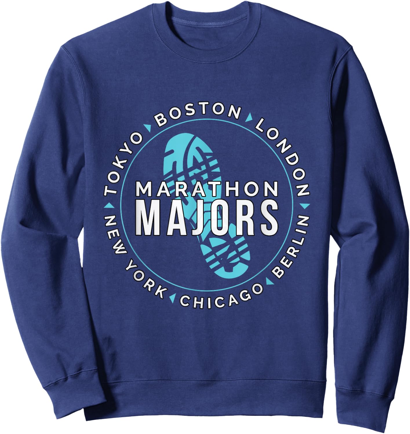 Marathon Majors Runner Finisher 26 Miles Sweatshirt - Sweatshirt | Navy