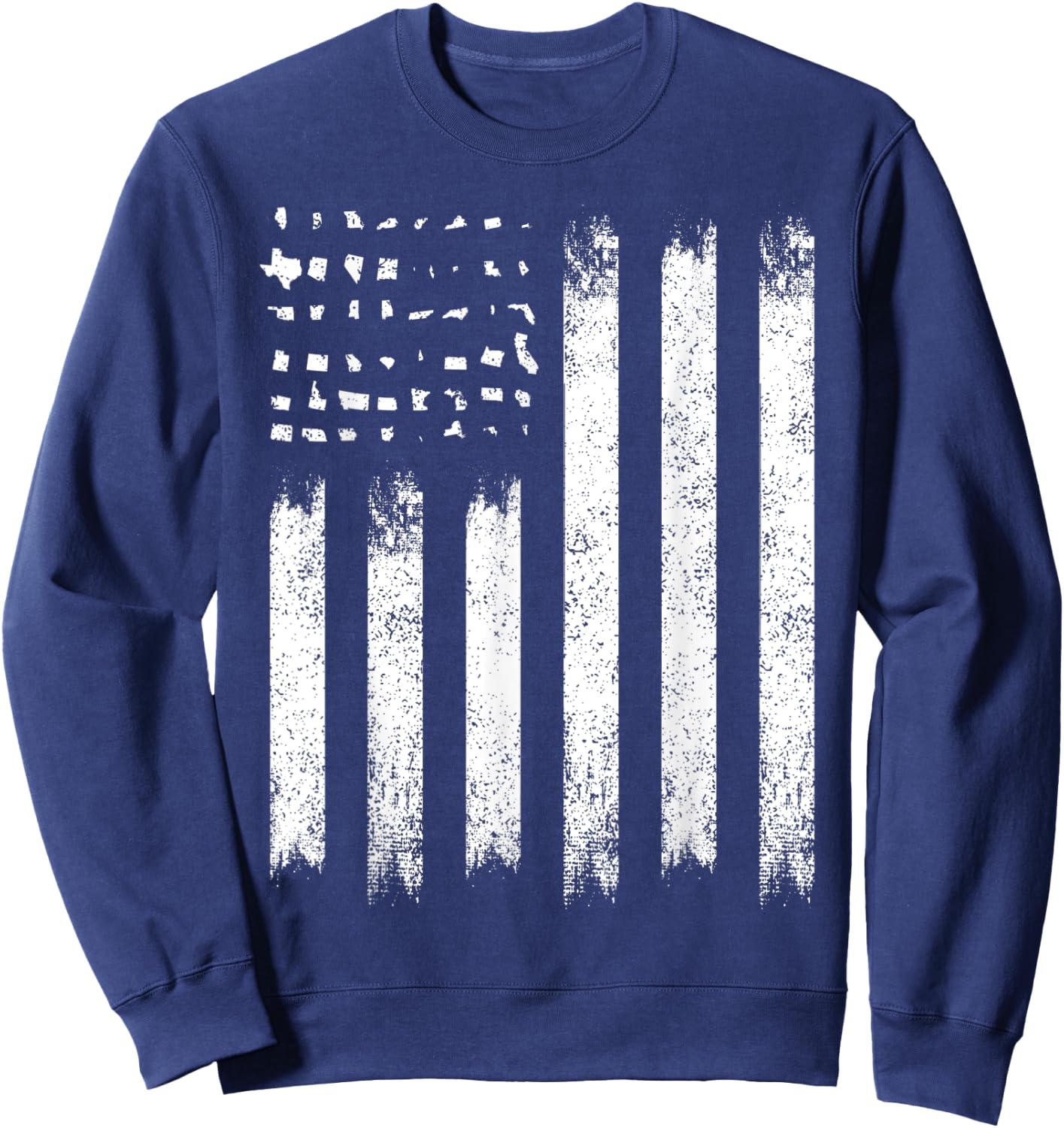 Vintage American Flag USA Patriotic gift Flags Sweatshirt - Sweatshirt | Navy