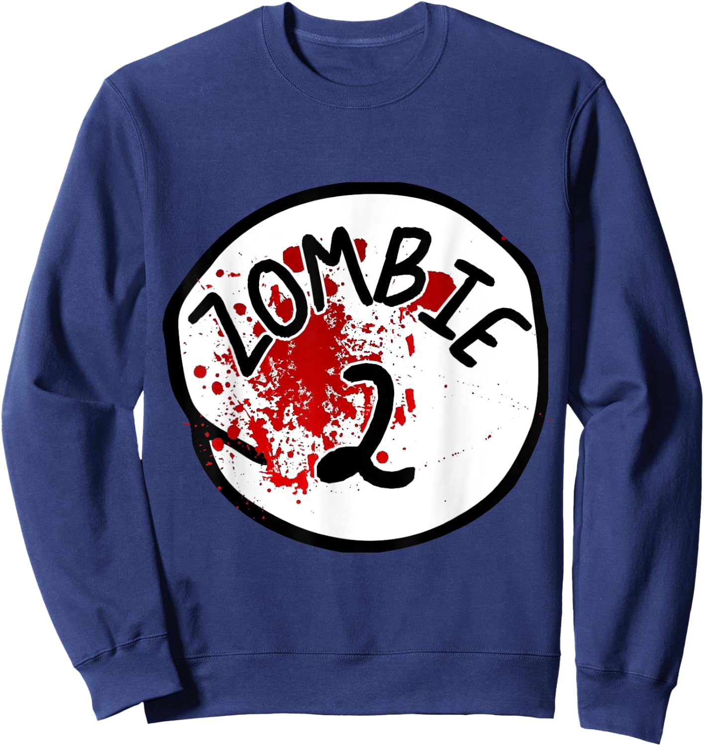 Couples Zombie 2 Halloween Costume Sweatshirt - Sweatshirt | Navy